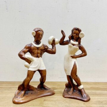 Vintage Ceramic Hawaiian Hula Dancer Figurines【5246】