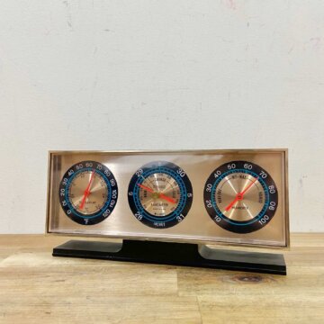 Vintage Desktop Barometer Thermometer Humidity Gage【7820】