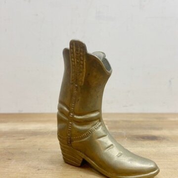 Vintage Brass Cowboy Boot【B1360】