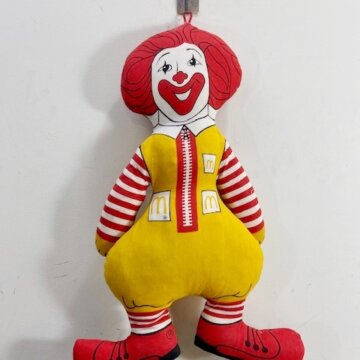 Vintage Ronald McDonald Plush Soft Toy Doll【B654】