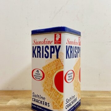 Vintage Sunshine Krispy Tin Can【B1953】