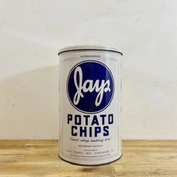 Vintage Potato Chips Tin Can【B2719】