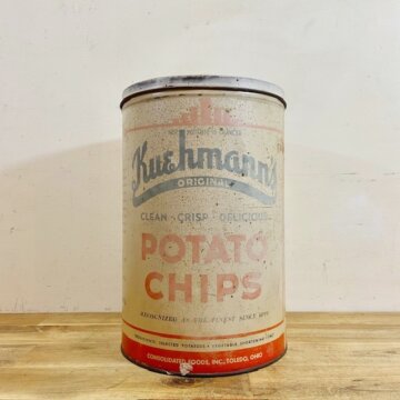 Vintage Potato Chips Tin Can【B2720】