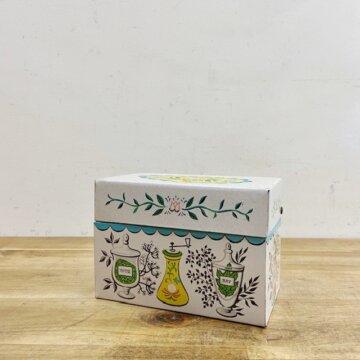 Vintage Metal Recipe Box 【B3518】