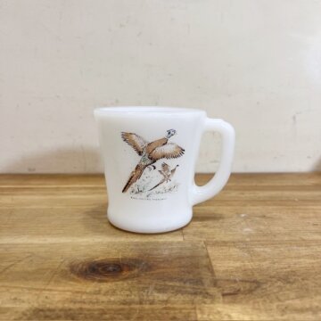 Fire King D Handle Mug Ring Necked Pheasant【B3316】