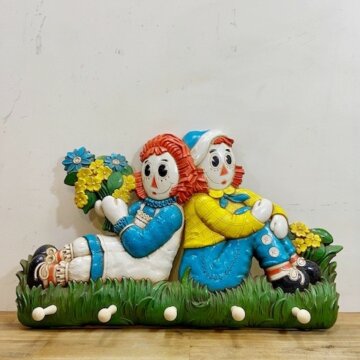 Raggedy Ann and Andy Wall Coat Rack【B3817】