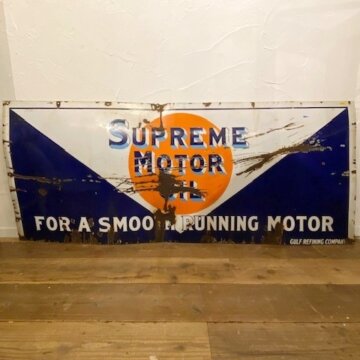 Vintage Gulf Supreme Motor Oil Sign【B3221】