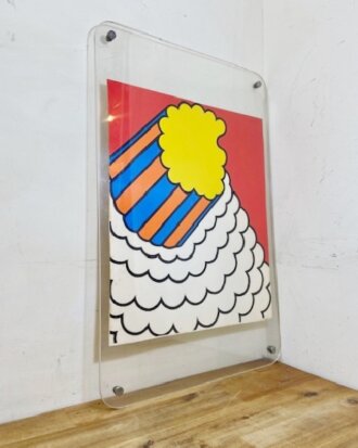 Vintage Nicholas Krushenick Art Frame【B3267】