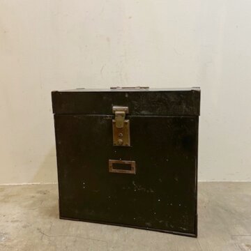 Vintage Metal File Box【B3874】