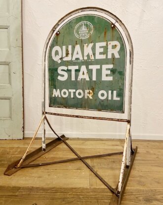 Vintage Quaker State Motor Oil Sign【B3188】