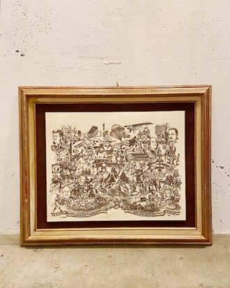 Vintage U.S. Art Frame【B3355】