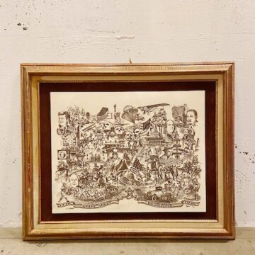 Vintage U.S. Art Frame【B3355】