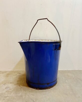 Vintage Enamel Bucket【B663】