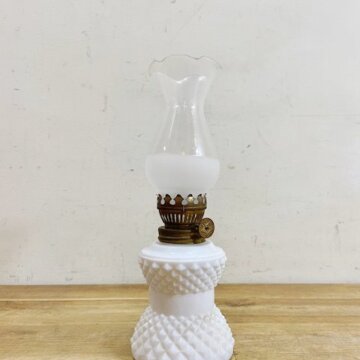 Vintage Hobnail Oil Lamp【B4318】