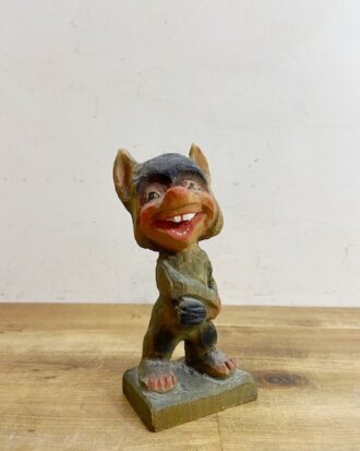 Vintage Hand Carved Troll【B4666】