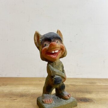 Vintage Hand Carved Troll【B4666】