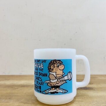 Glasbake Milk Glass Mug【B5300】