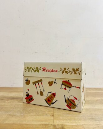 Vintage Metal Recipe Box 【B5157】