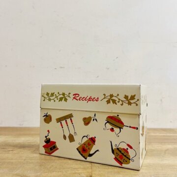 Vintage Metal Recipe Box 【B5157】