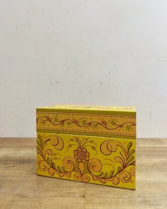 Vintage Metal Recipe Box 【B4930】