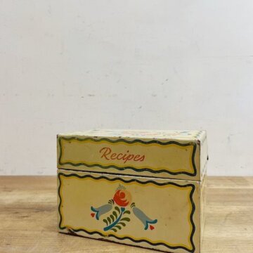 Vintage Metal Recipe Box 【B5156】