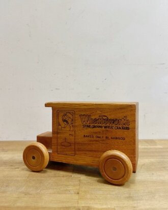 Vintage Wooden Advertising Bank【B5087】