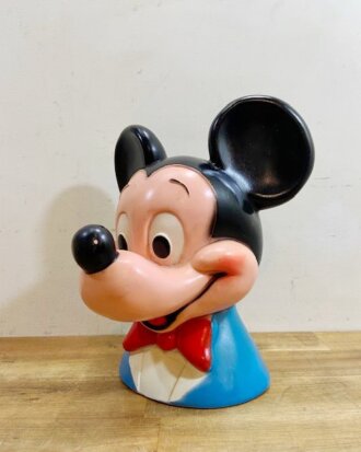 Vintage 70s Mickey Mouse Head Bank【B5152】