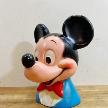 Vintage 70s Mickey Mouse Head Bank【B5152】
