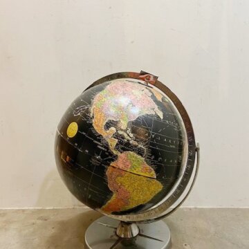 1960’s Replogle Black Ocean Globe【B5049】