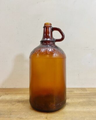 Vintage Amber Glass Bottle【B3325】