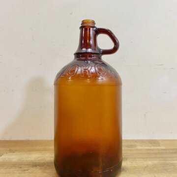 Vintage Amber Glass Bottle【B3325】