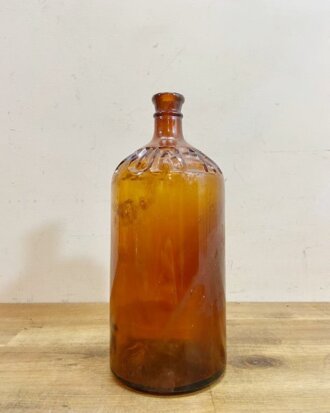 Vintage Amber Glass Bottle【B3404】