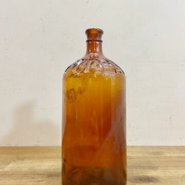 Vintage Amber Glass Bottle【B3404】
