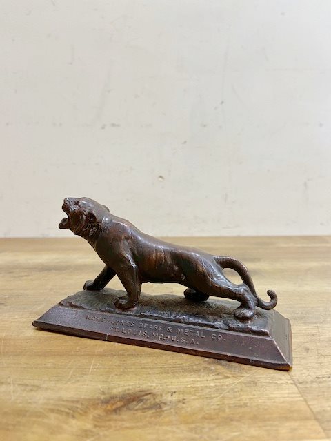 Vintage Bronze Tiger Advertising Figure 【B5066】