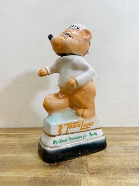 Vintage Traveloge Sleepy Bear Decanter【B5025】