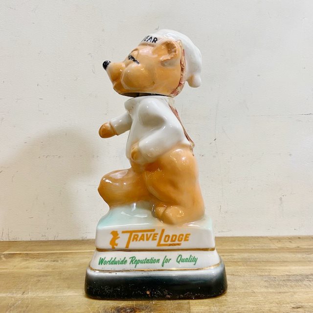 Vintage Traveloge Sleepy Bear Decanter【B5025】 - 画像 (3)