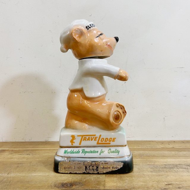 Vintage Traveloge Sleepy Bear Decanter【B5025】 - 画像 (5)