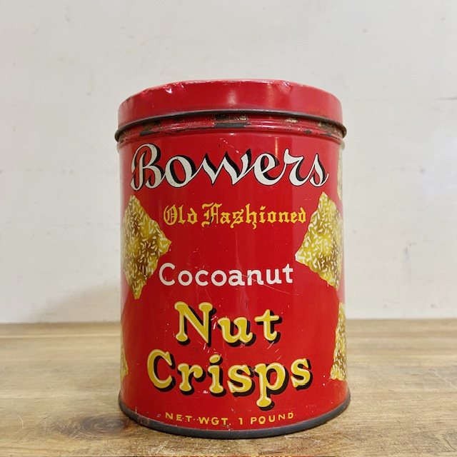 Vintage Bowers Nut Crisps Can【B6986】 - 画像 (6)