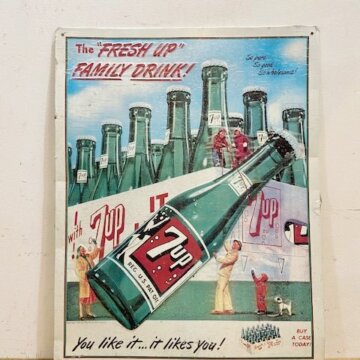 Vintage 7up Advertising Sign【B7031】