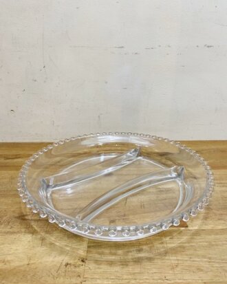 Imperial Crystal Candlewick 3-Part Relish Tray【B7196】