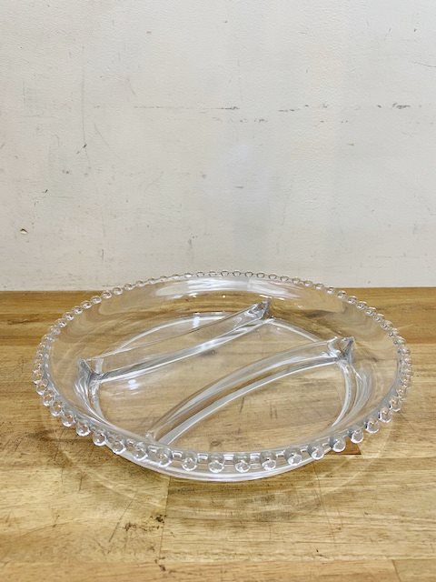 Imperial Crystal Candlewick 3-Part Relish Tray【B7196】
