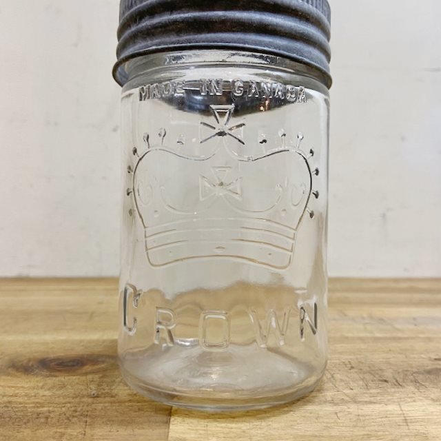 Vintage Crown Mason Jar【B7198】 - 画像 (6)