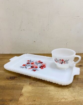 Fire King Primrose Snack Set【B7220】