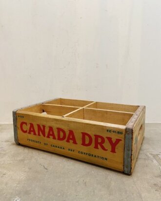 Vintage CANADA DRY Wood Crate【B7184】