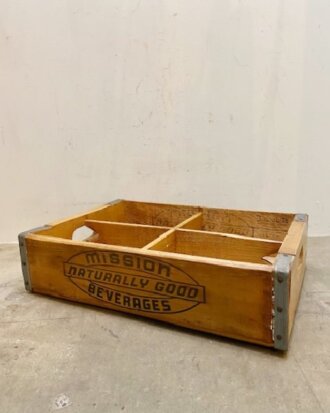 Vintage Mission Beverages Wood Crate【B7185】