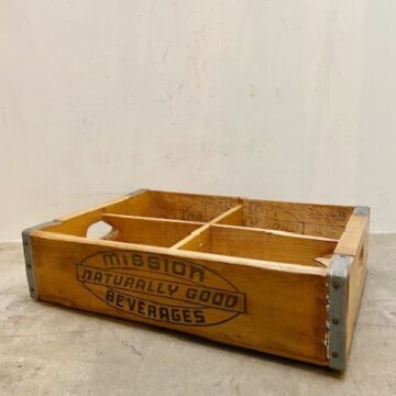Vintage Mission Beverages Wood Crate【B7185】