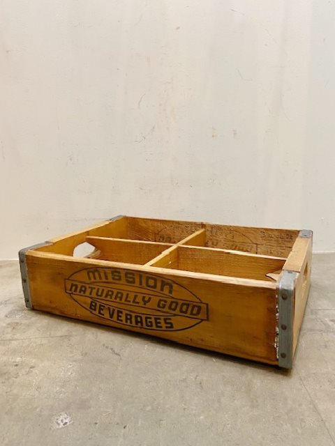 Vintage Mission Beverages Wood Crate【B7185】