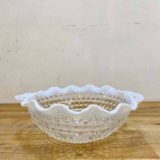 Anchor Hocking Moonstone Handled Bowl【B7214】 - 画像 (3)