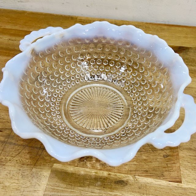 Anchor Hocking Moonstone Handled Bowl【B7214】 - 画像 (7)