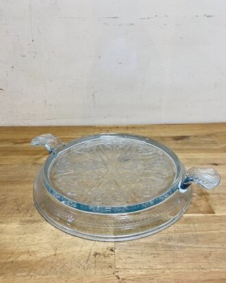 FireKing Sapphire Blue Table Server【B7192】